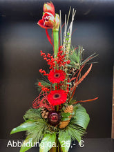 Lade das Bild in den Galerie-Viewer, Weihnachtlicher Amaryllis-Strauß in rot